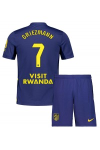 Atletico Madrid Antoine Griezmann #7 Jalkapallovaatteet Lasten Vieraspeliasu 2025-26 Lyhythihainen (+ Lyhyet housut)
